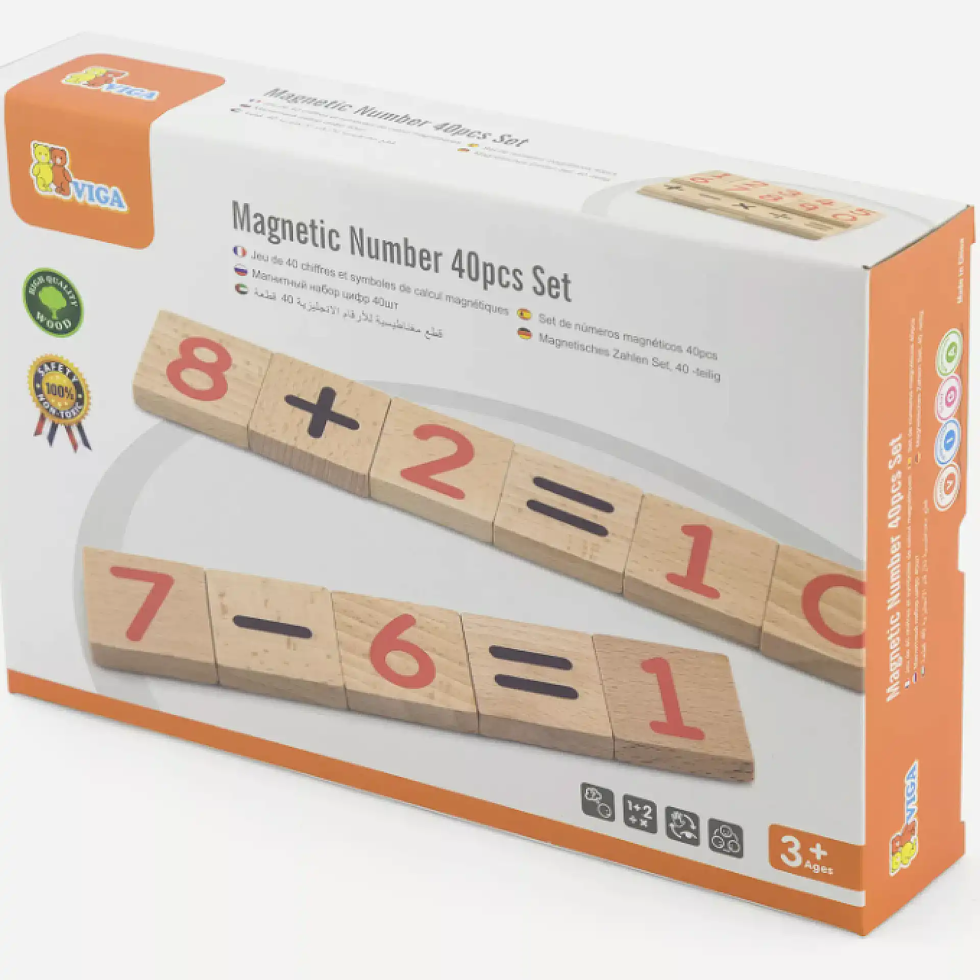 משחק לומדים חשבון מגנטי - ספרות ופעולות חשבון 40 חלקים