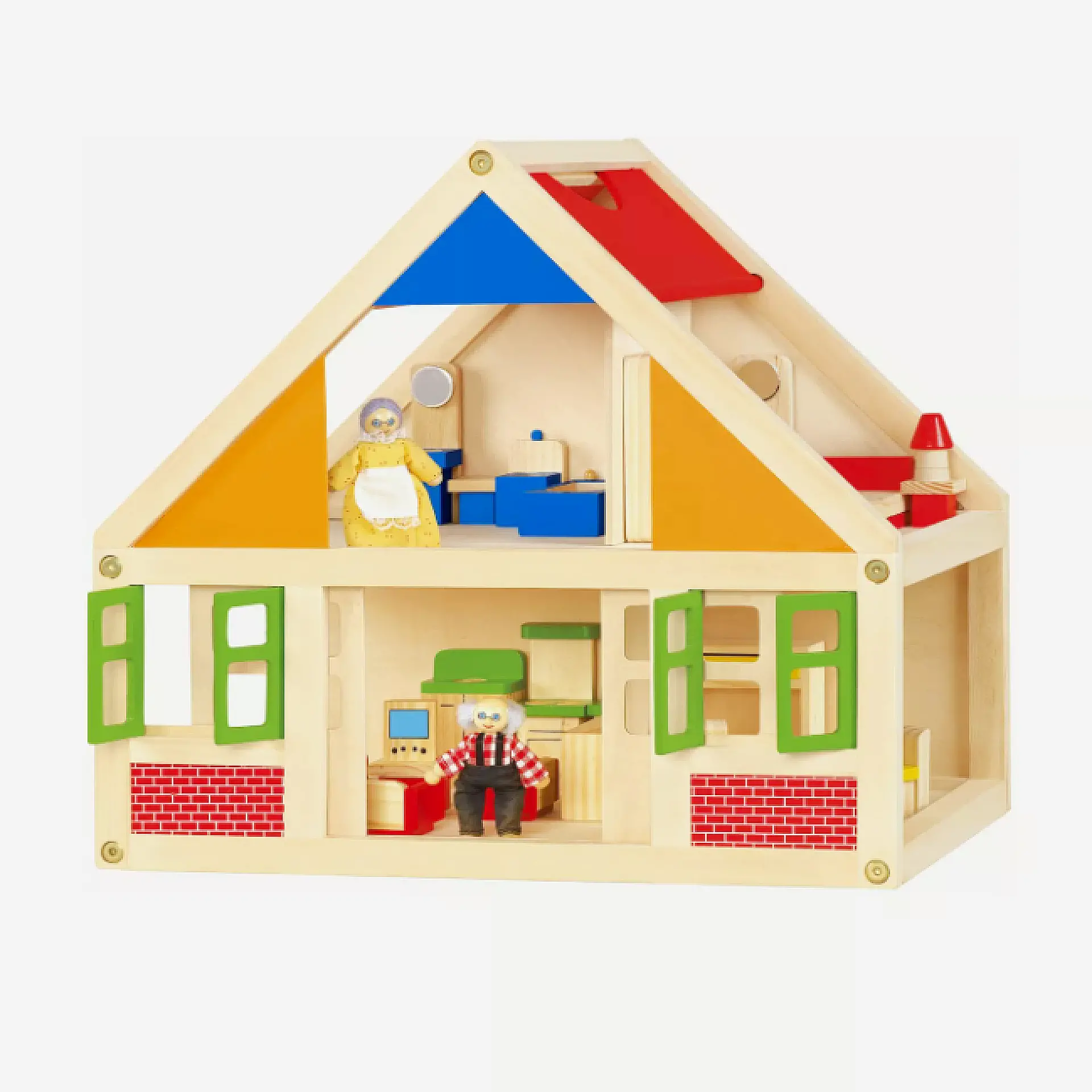 בית בובות עץ טבעי