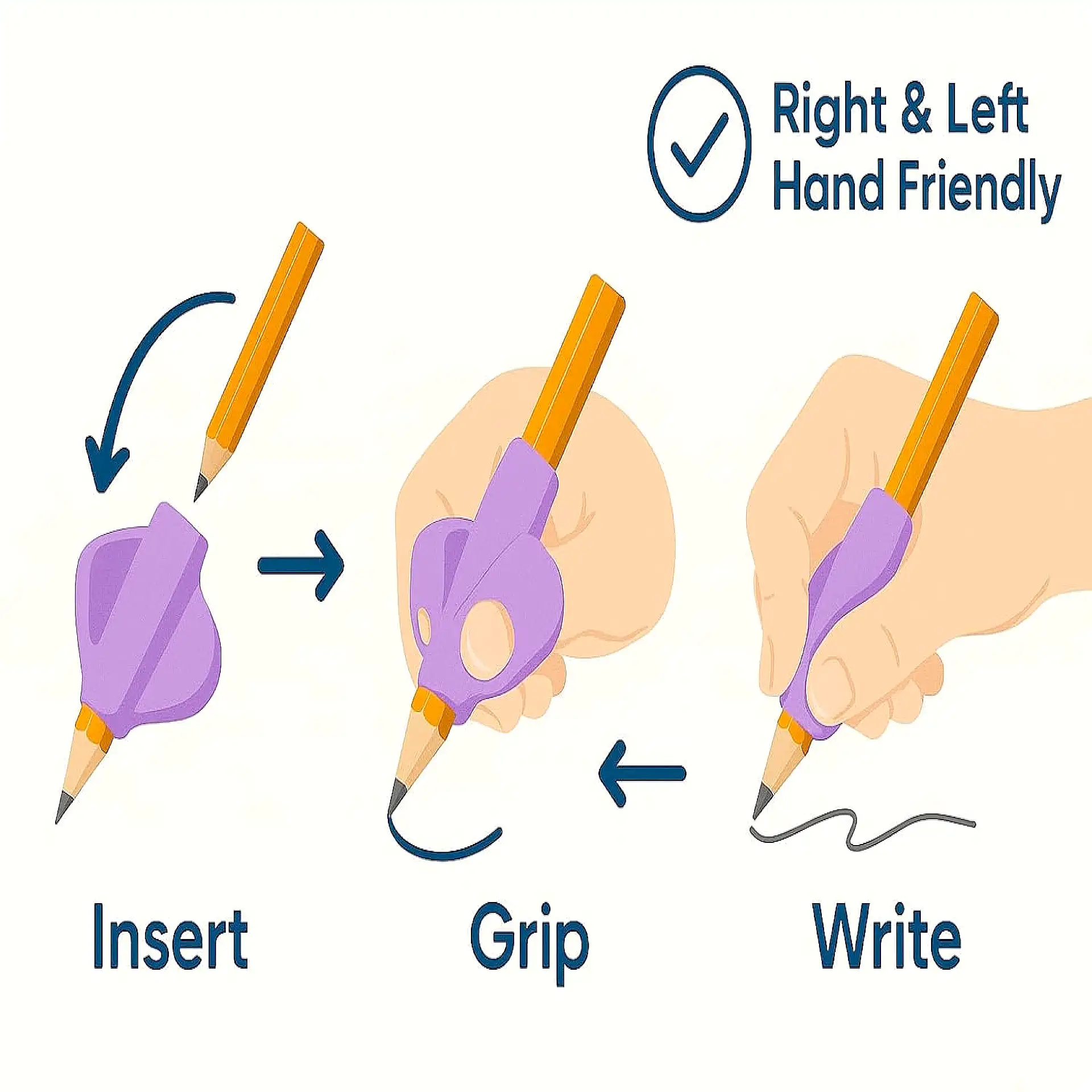 אוחז עיפרון סיליקון לילדים