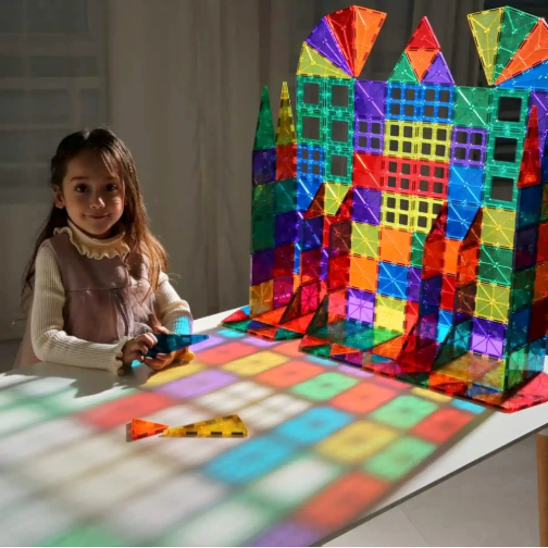 مكعبات مغناطيسية 100 قطعة - Magnetic Tiles