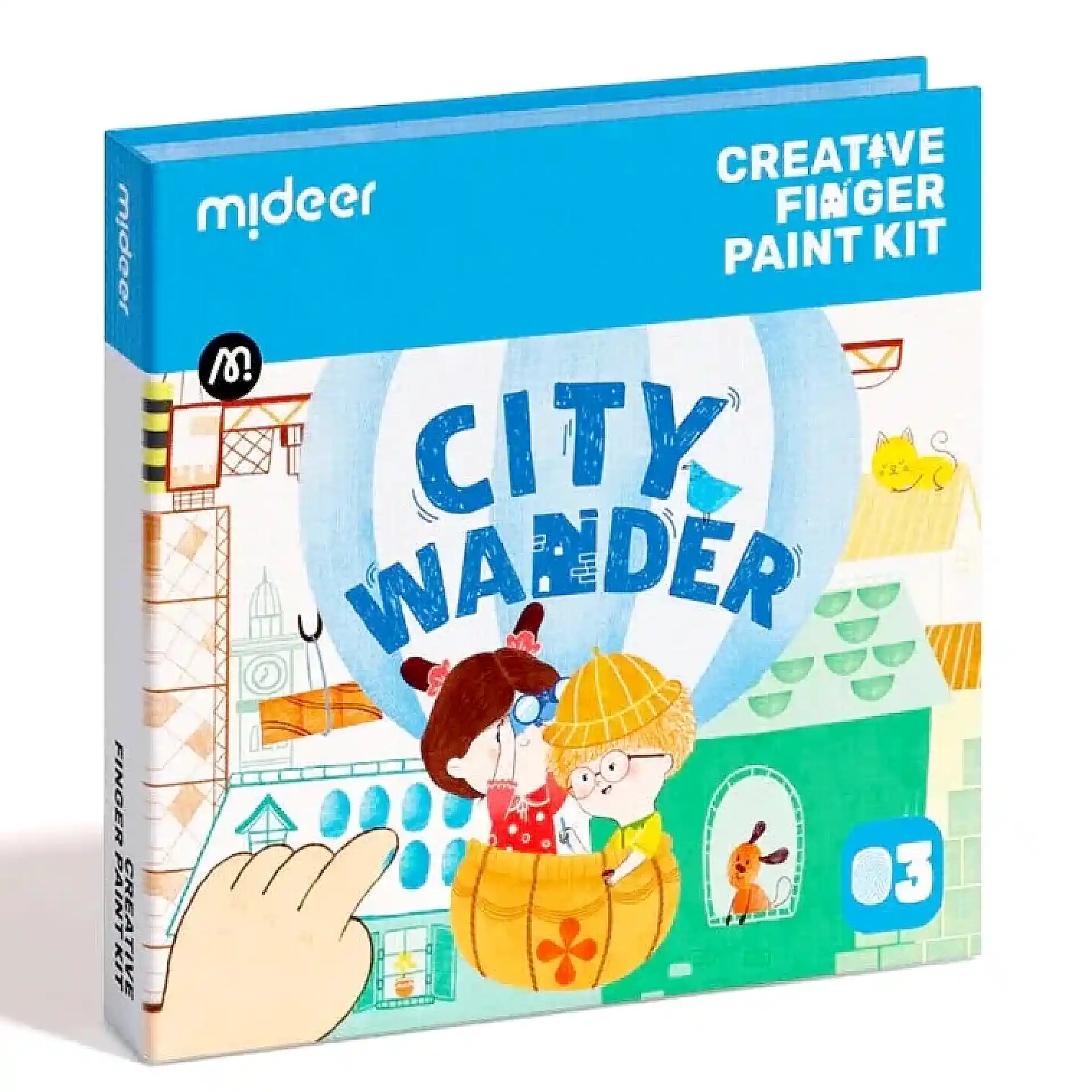 ערכת ציור באצבעות רחיצה – עולם העיר | Mideer