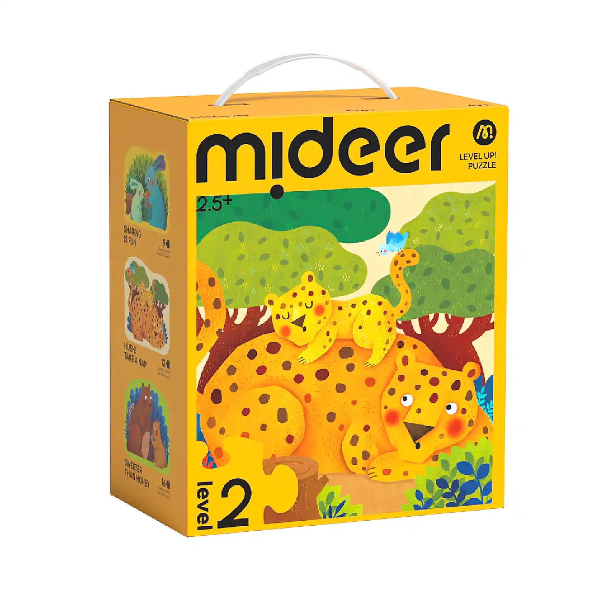 סט פאזלים מדורגים – משפחות חיות (רמה 2) | Mideer