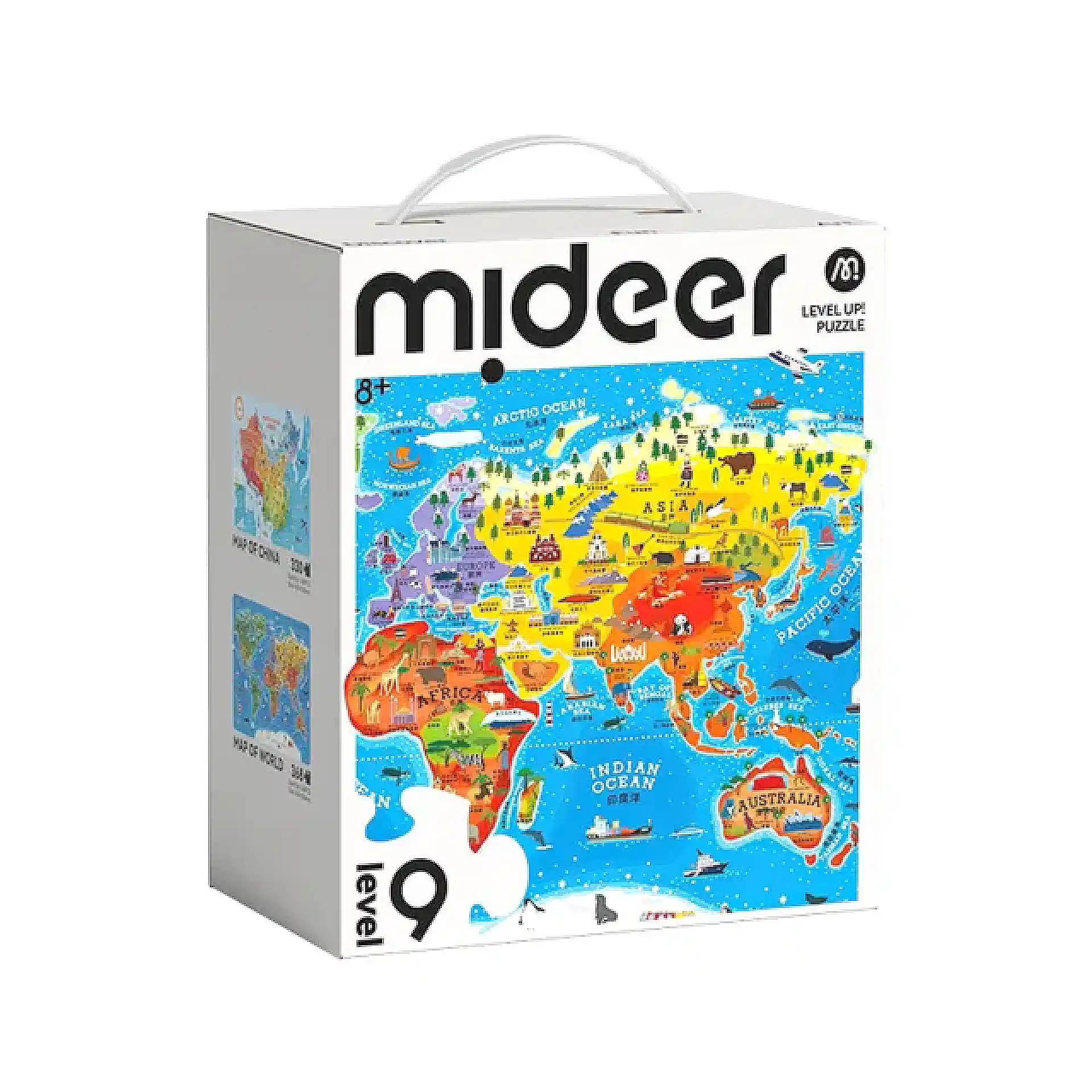 פאזל מדורג 2 ב-1 – מפת העולם (רמה 9) | Mideer