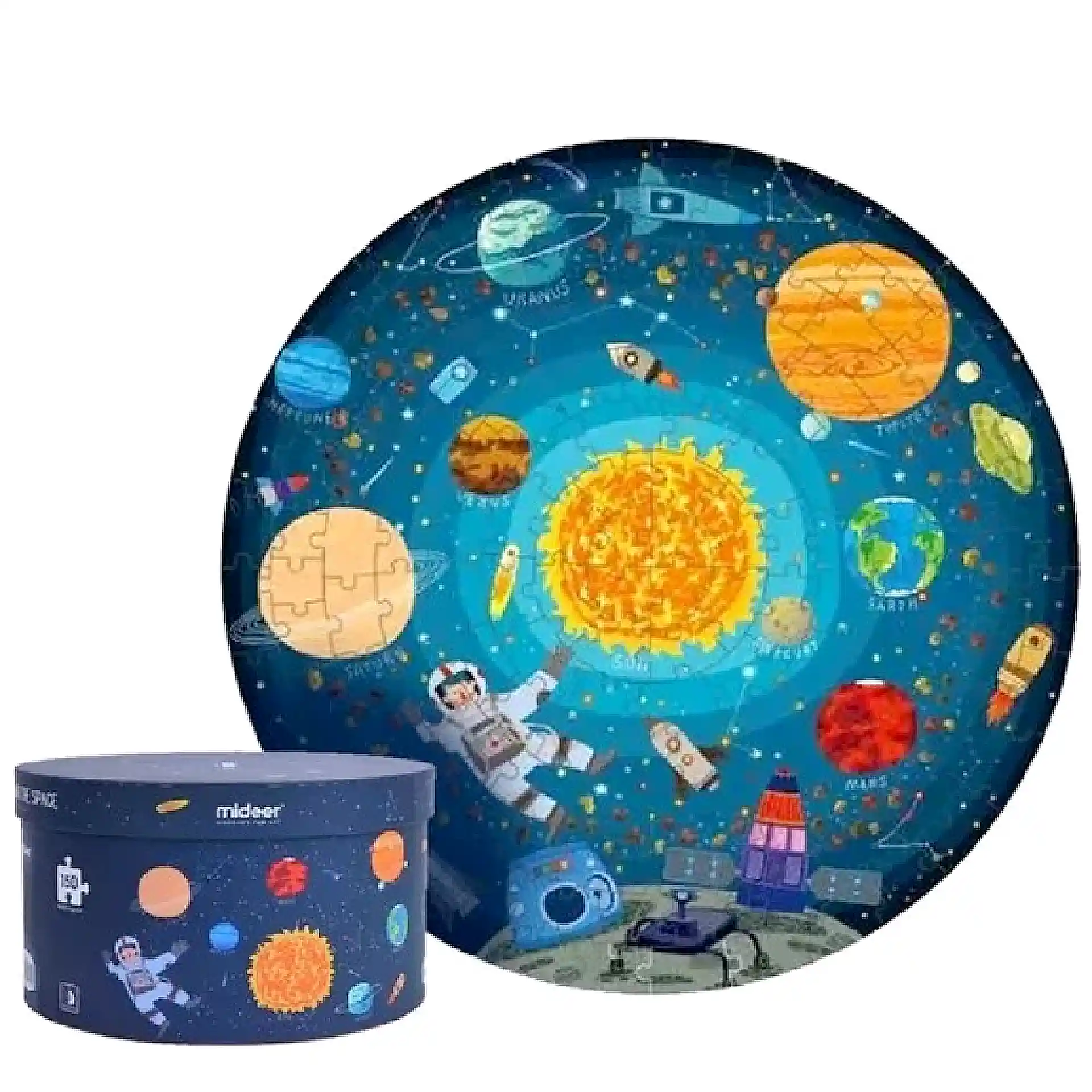 פאזל עגול – חקר החלל (150 חלקים) | Mideer