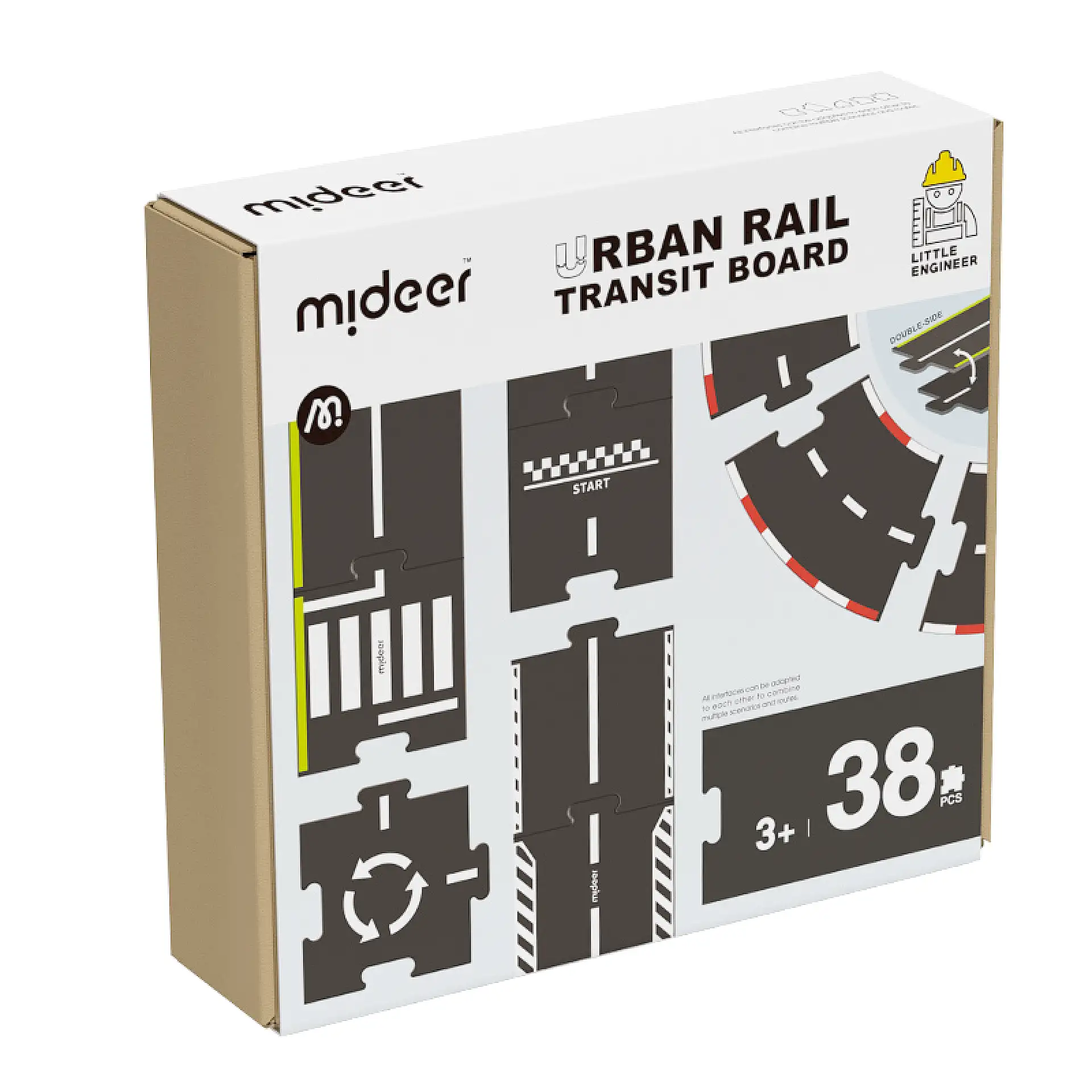 بازل مسار السيارات 38 قطعة – Mideer