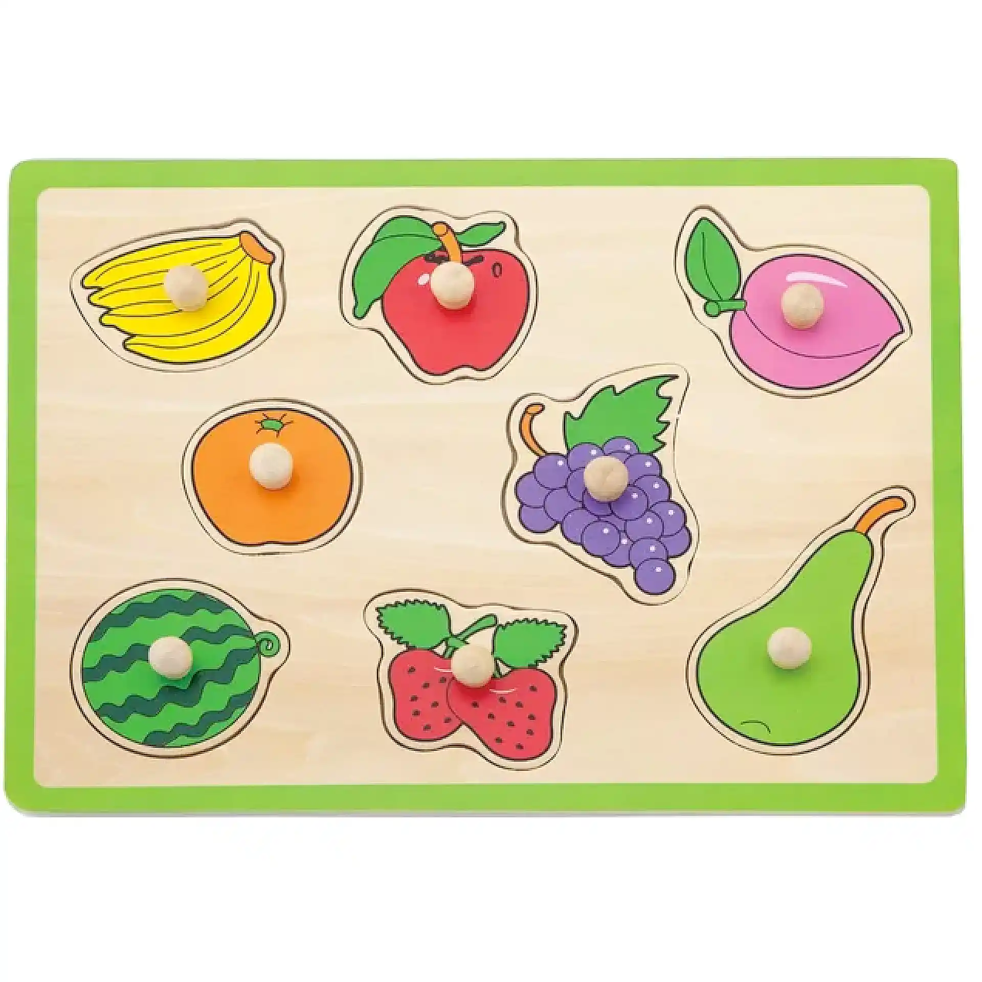 بازل خشبي مع زر – فواكه