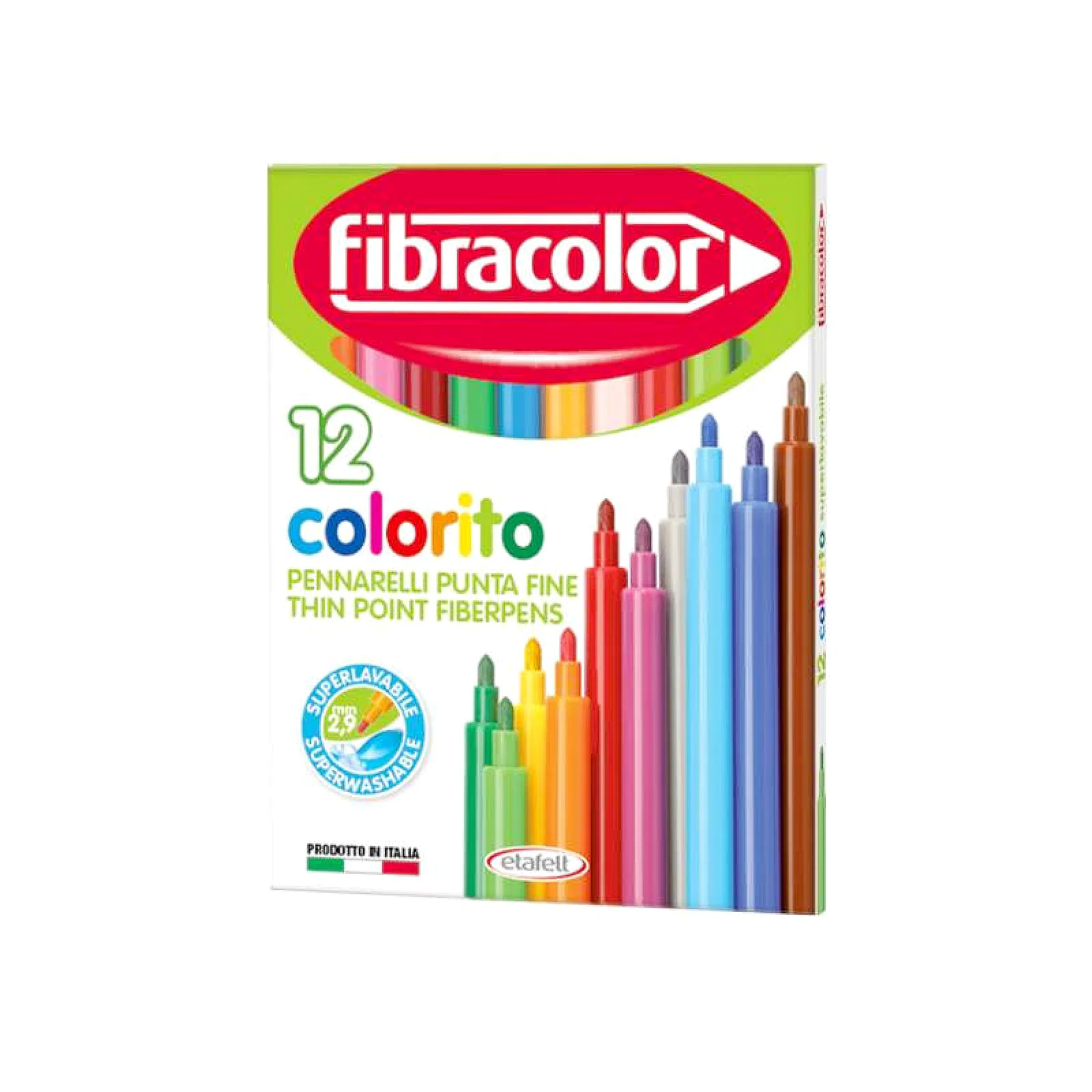טושי Colorito – 12 צבעים – Fibracolor